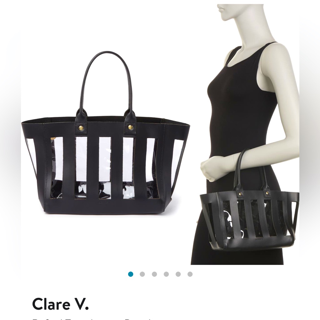 Nwt - Leather And Pvc Handbag From Clare V.